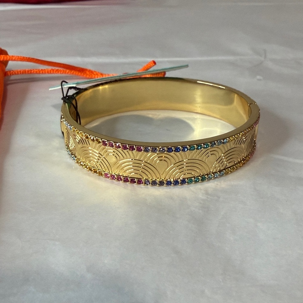 Kurt Geiger gold bangle with multi color
Stones - Picture 3 of 6